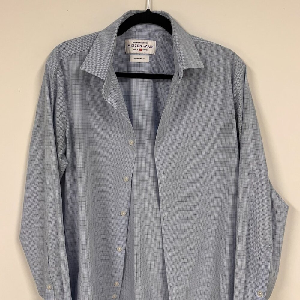 Mizzen + Main Blue Dress Shirt